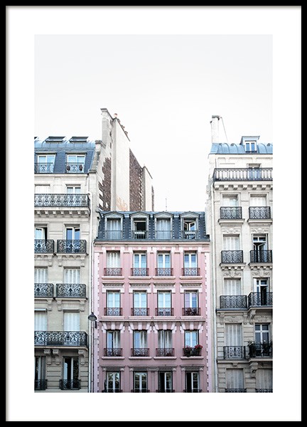 Pink Facade in Paris Juliste ryhmässä Julisteet / Valokuvat @ Desenio AB (11348)