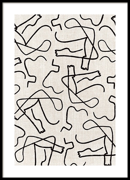 Texture Line Bodies Juliste ryhmässä Julisteet / Taideaiheet @ Desenio AB (11427)