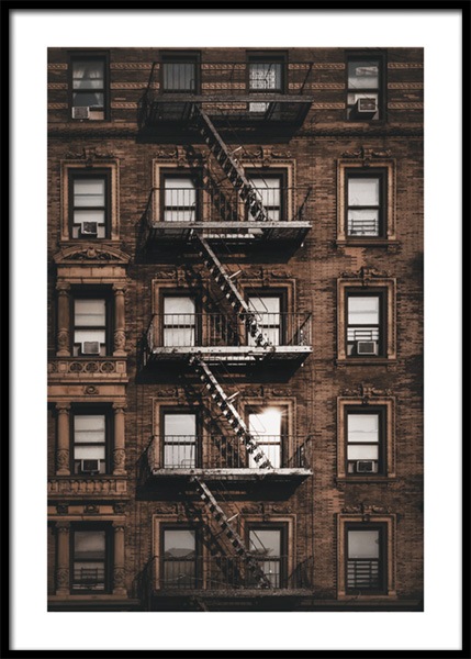New York Fire Escape Juliste ryhmässä Julisteet / Valokuvat @ Desenio AB (14904)