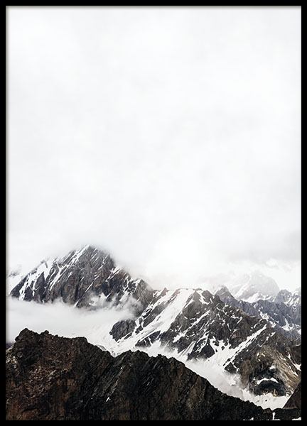 Julisteet, posterit ja printit tyylipuhtailla valokuvilla vuorista