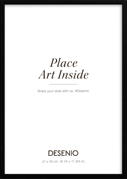 Metallikehys musta, 21x30