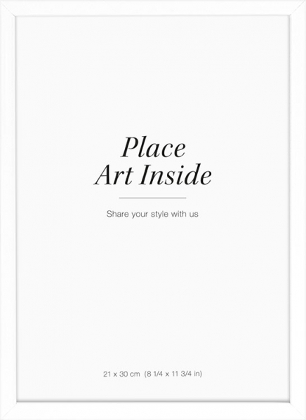 Valkoinen puukehys, 21x30