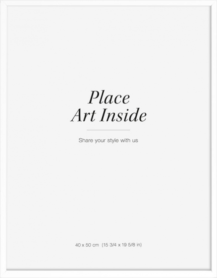 Valkoinen puukehys, 40x50