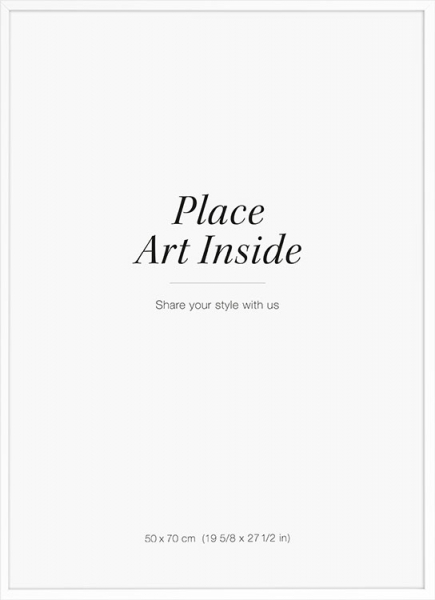 Valkoinen puukehys, 50x70