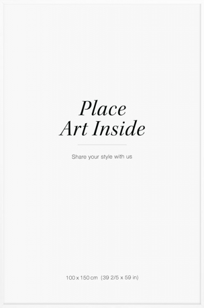 Valkoinen puukehys, 100x150