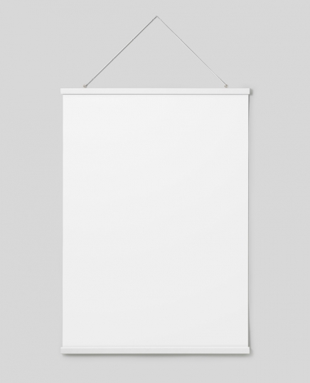  - Valkoinen julisteripustin magneettikiinnityksellä, 71 cm
