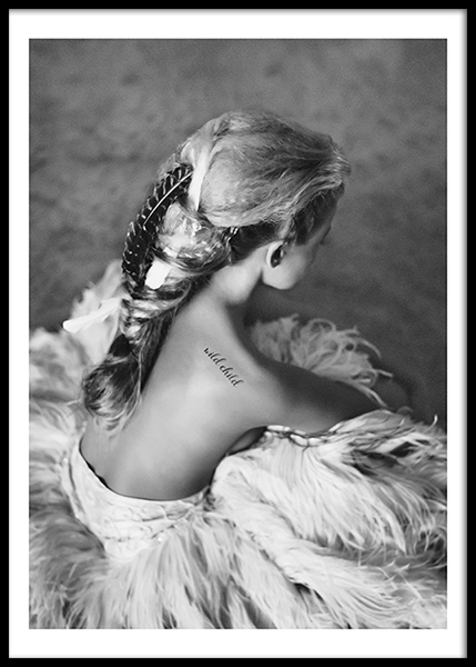 Love Warriors Wild Child Juliste ryhmässä Julisteet / Mustavalkoiset @ Desenio AB (Pre5207)