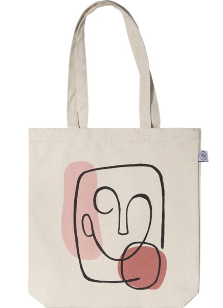 Abstract Face Tote Bag ryhmässä Limited edition @ Desenio AB (TOTE50145)