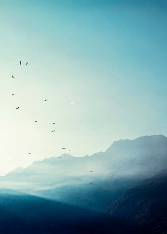 Mountains At Sunrise Juliste