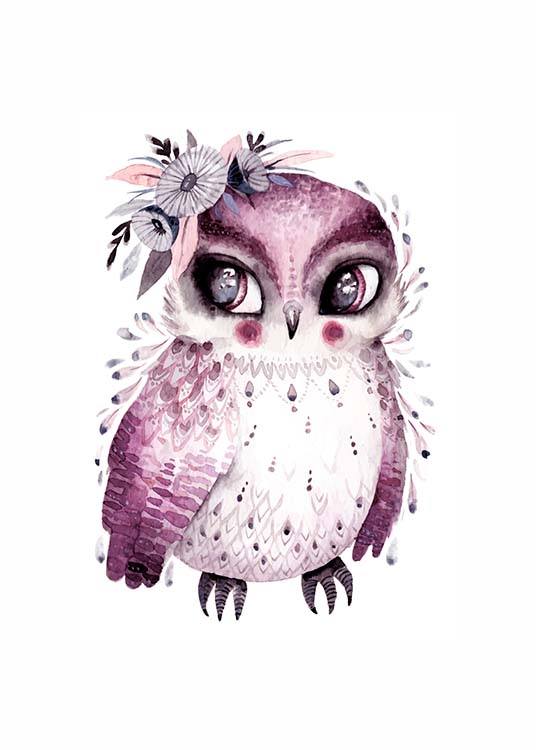 Little Owl Juliste / Lasten taulut Osoitteessa Desenio ab (10113)