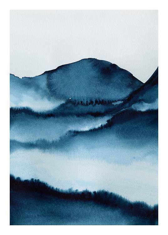 Watercolor Mountains Juliste / Taideaiheet Osoitteessa Desenio ab (10124)