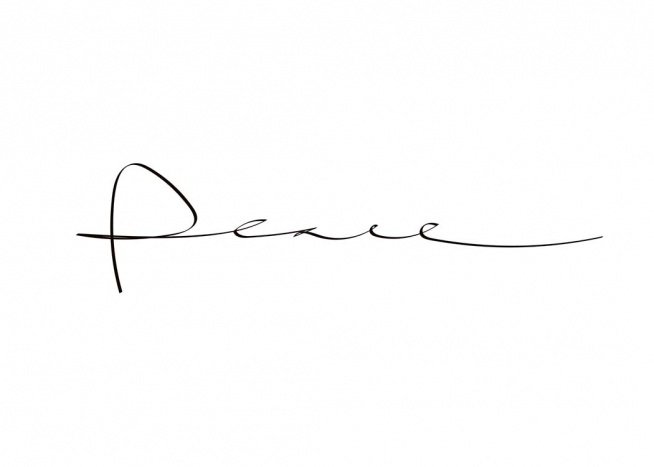Peace Handwriting  Juliste
