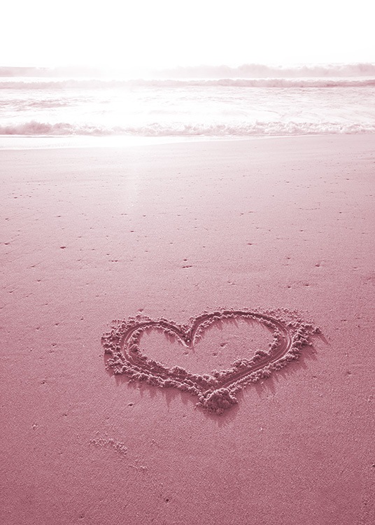 Heart on the Beach Juliste