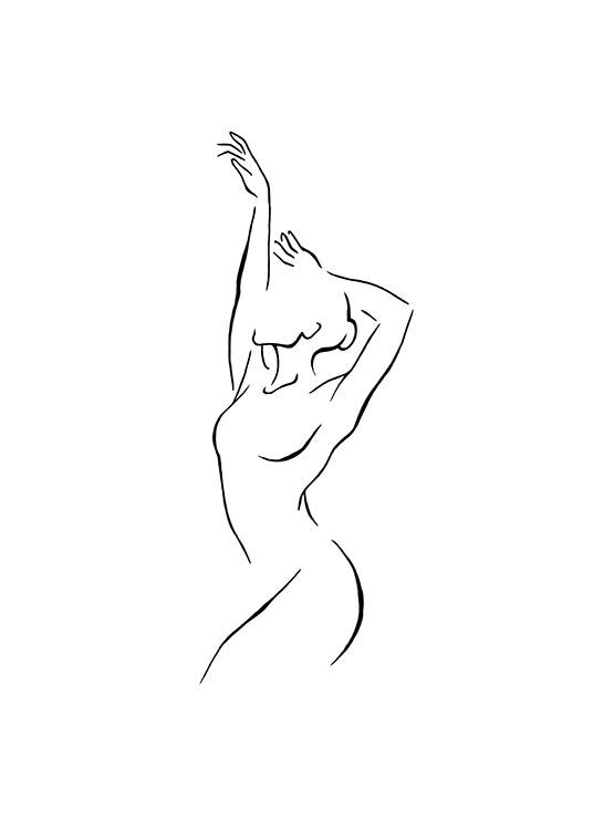 Dancer Line Art Juliste