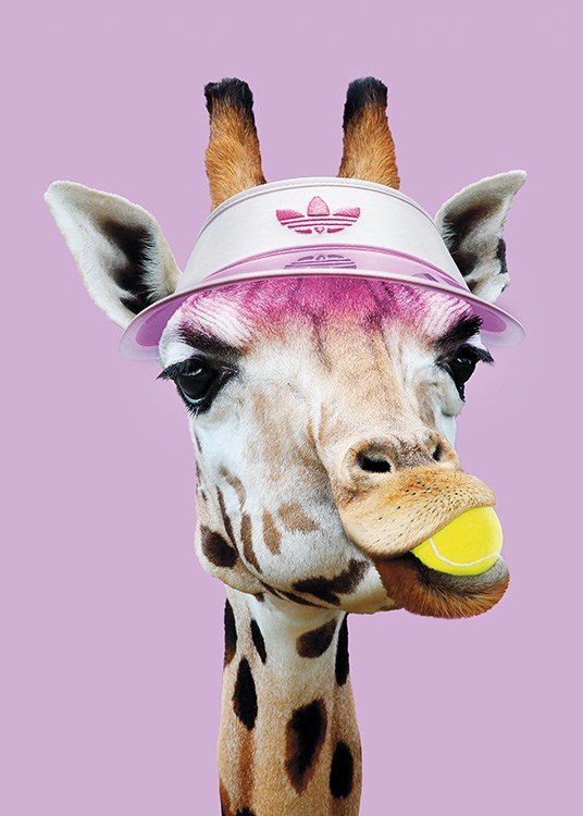 Tennis Giraffe Juliste / Lasten taulut Osoitteessa Desenio ab (11020)