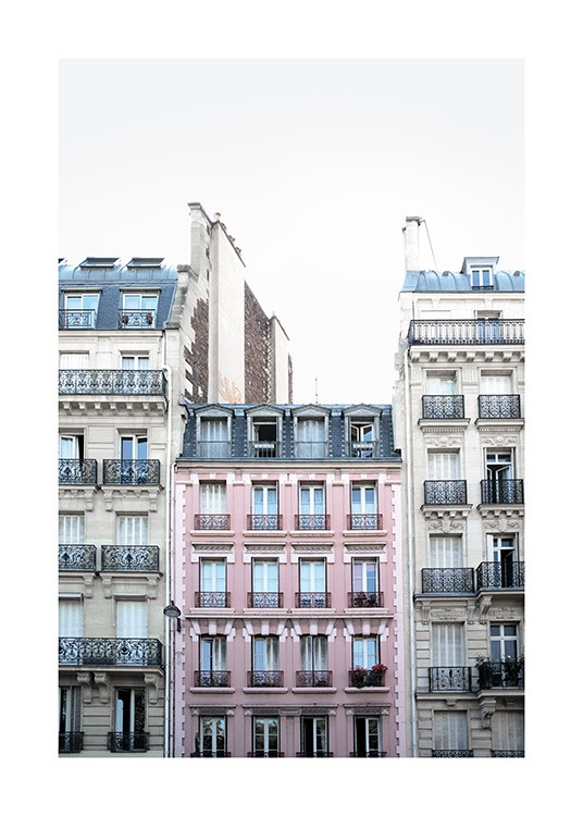 Pink Facade in Paris Juliste