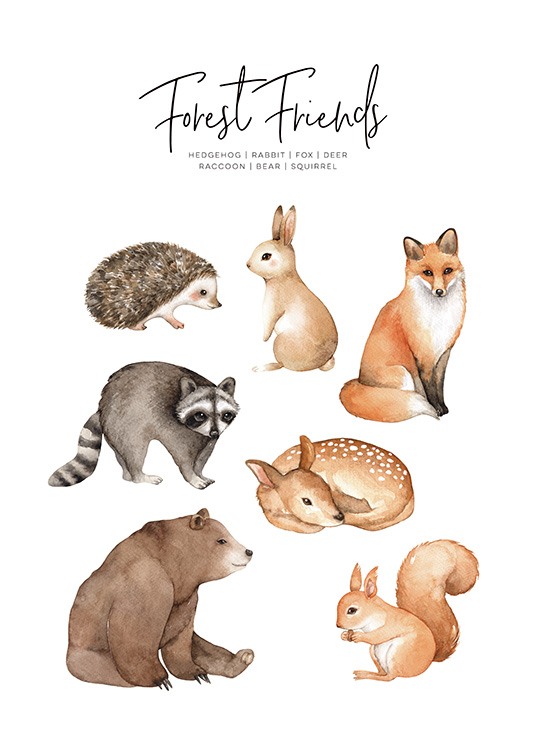 Forest Animals Juliste