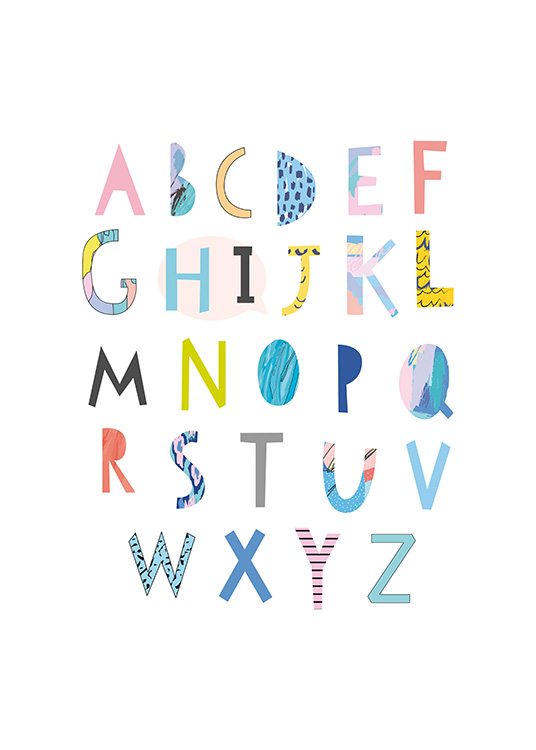 Papercut Alphabet Juliste