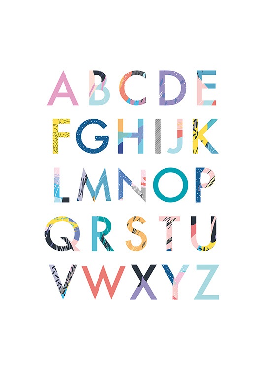 Color Alphabet Juliste