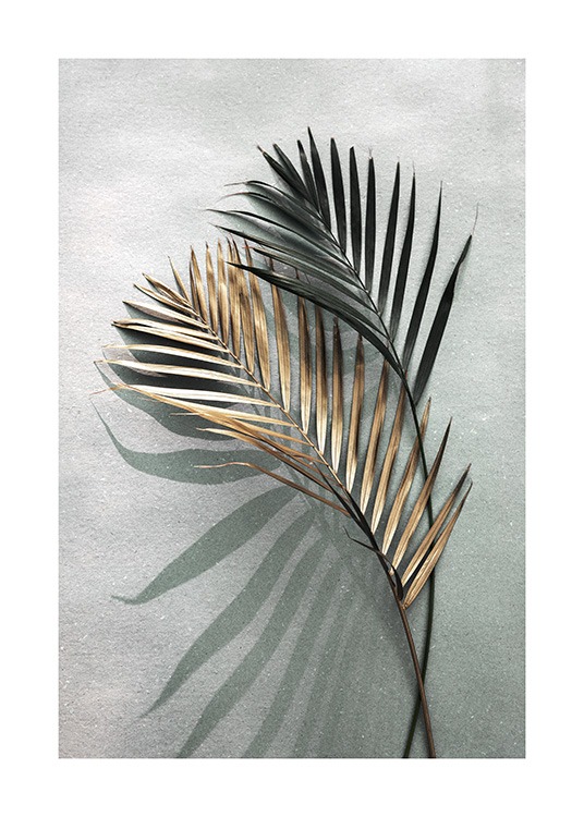 Gold and Green Shadow Juliste