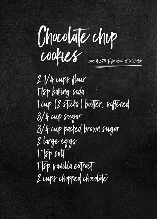 Cookie Recipe Juliste