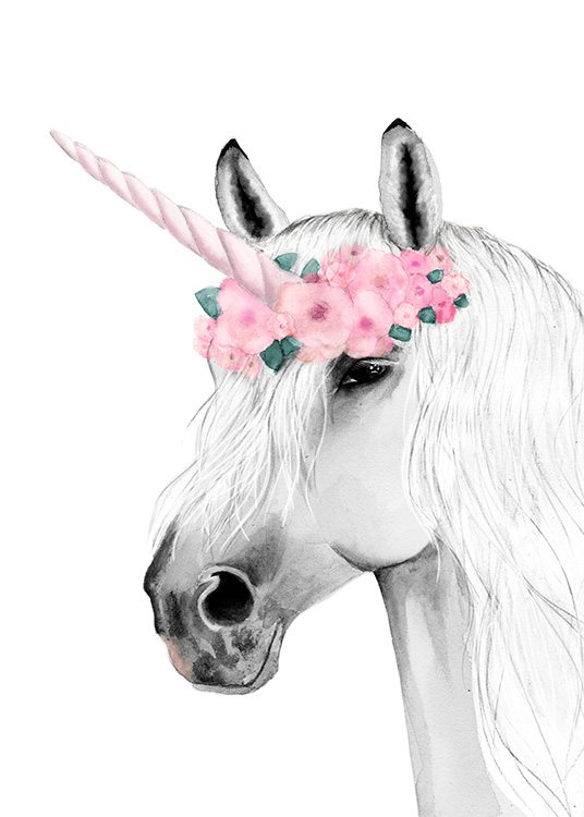 Unicorn Drawing Juliste