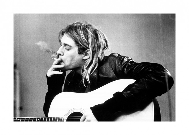Kurt Cobain Juliste / Mustavalkoiset Osoitteessa Desenio ab (11966)