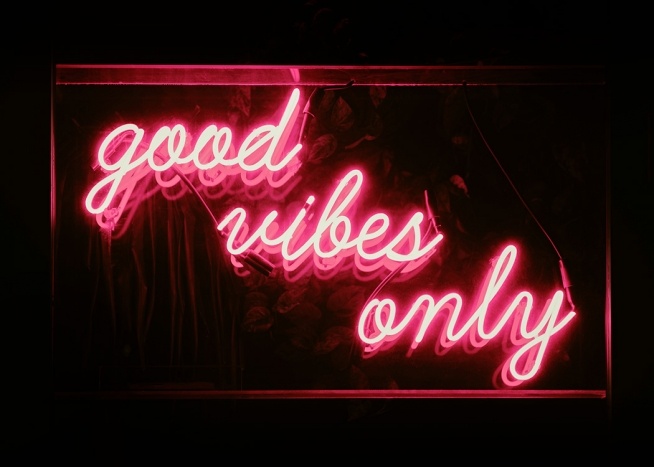 Good Vibes Neon Juliste