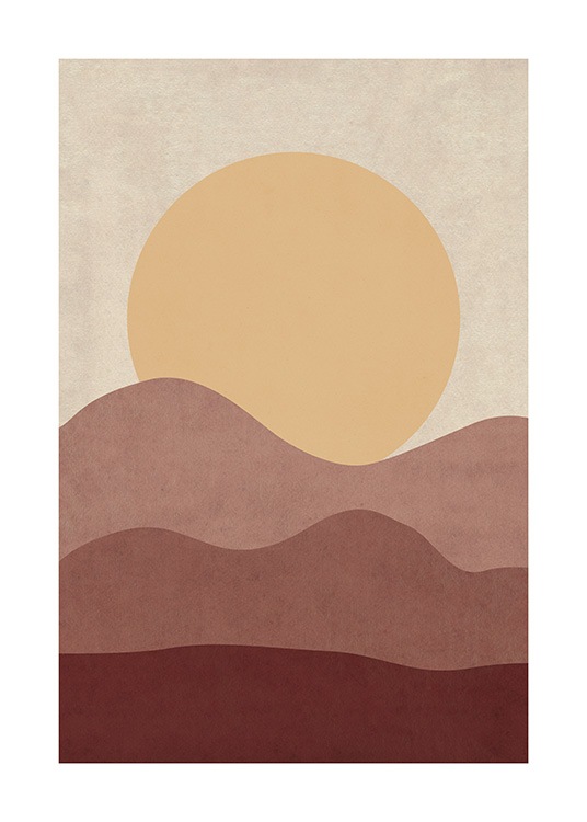 Sunrise Illustration Juliste / Luontoaiheet Osoitteessa Desenio ab (12400)