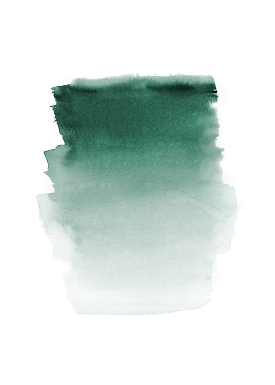 Green Watercolor Juliste / Abstrakti taide Osoitteessa Desenio ab (12410)