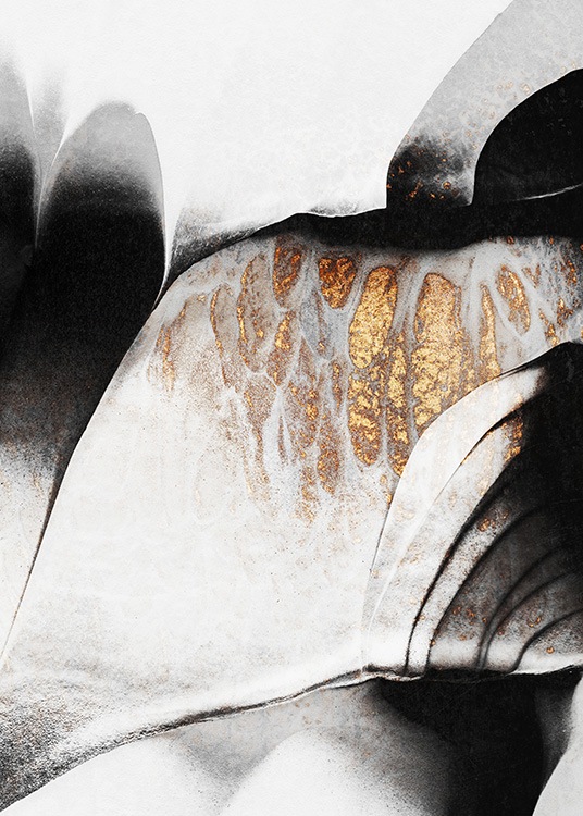 Black And Gold Veins No2 Juliste