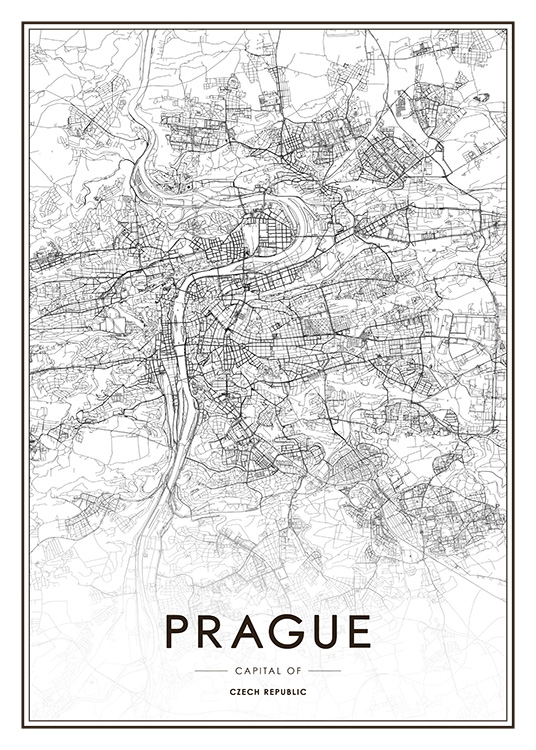 Prague Map Juliste