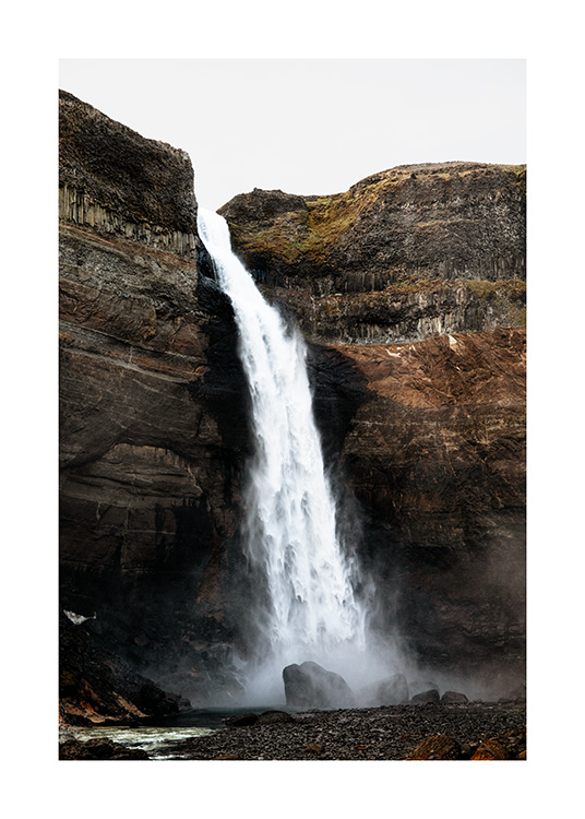 Haifoss Waterfall Juliste