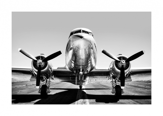 Vintage Airplane Juliste / Mustavalkoiset valokuvat Osoitteessa Desenio ab (13630)