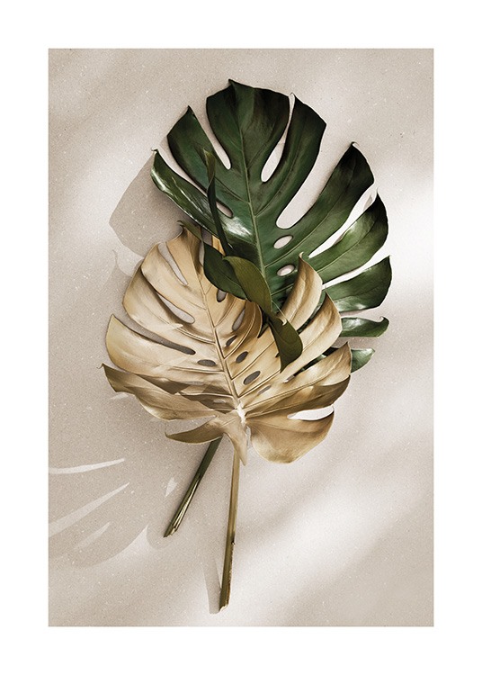 Gold Monstera No1 Juliste