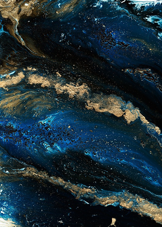 Blue Paint No1 Juliste / Abstrakti taide Osoitteessa Desenio ab (13771)