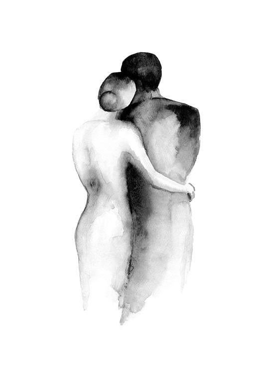 Watercolor Embrace Juliste