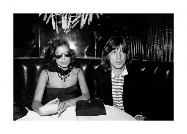 Bianca and Mick Jagger Juliste