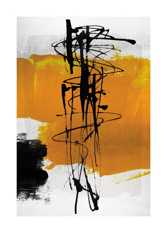 Yellow Abstract No1 Juliste