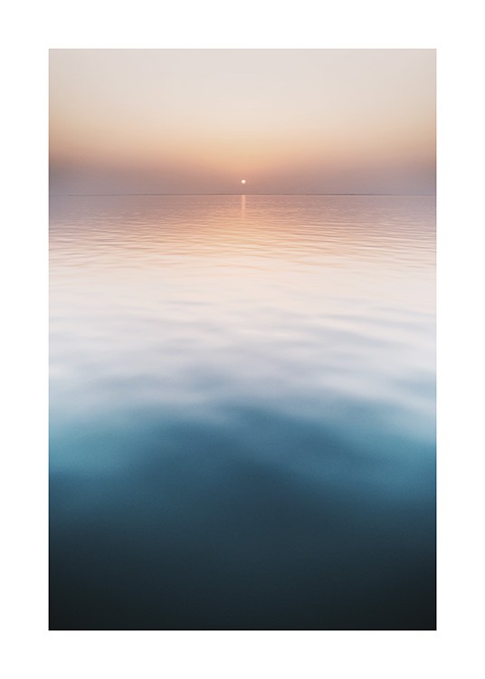 Sunset Water Surface Juliste