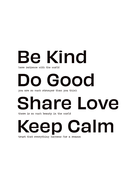 Be Kind Do Good Juliste