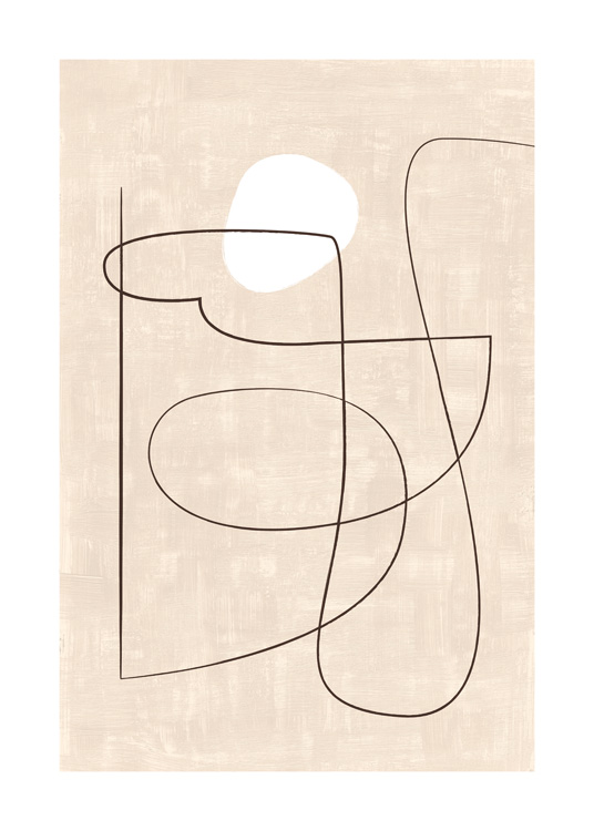 Rosy Brown Line Juliste