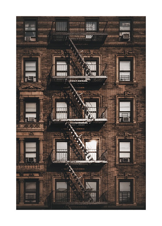 New York Fire Escape Juliste