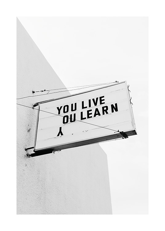 You Live You Learn Juliste