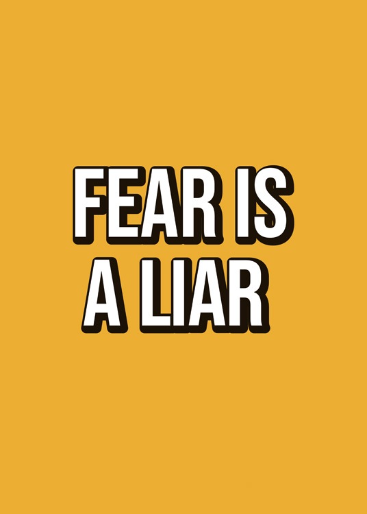 Fear Is A Liar Juliste
