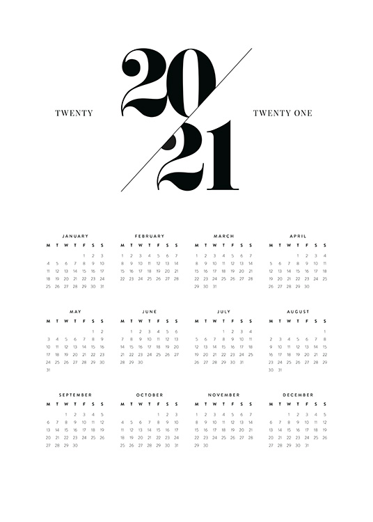 Calendar 2021 Juliste