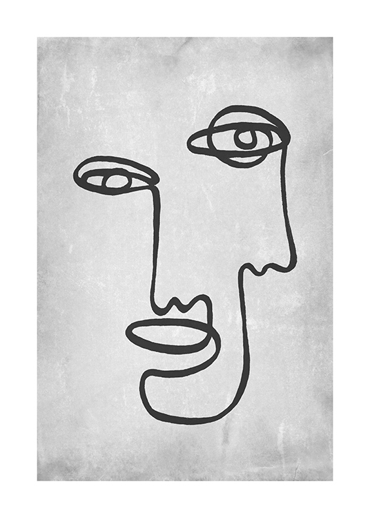 Concrete Line Art Juliste