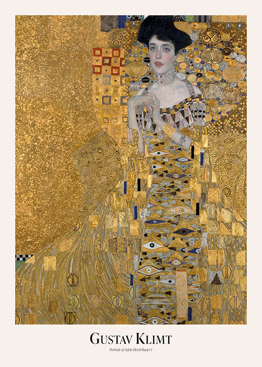  – Abstrakti kultainen maalaus kultaisen kuvion peittämästä naisesta