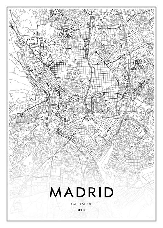Madrid Map Juliste