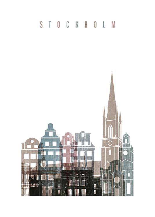 Stockholm Skyline Juliste